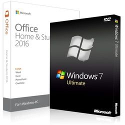 Windows 7 Ultimate + Office 2016 Home & Student + Lizenznummer