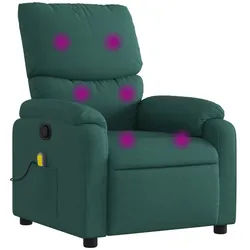 vidaXL Massagesessel, Relaxsessel Dunkelgrün Stoff