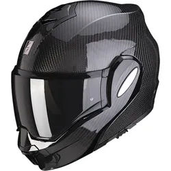 Scorpion Exo-Tech Evo Solid Carbon Klapphelm, schwarz, Größe L für Männer
