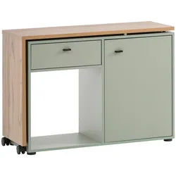 Mid.you Schreibtisch , Grün, Eichefarben , Holzwerkstoff , 1 Schublade(n) Schubladen , rechteckig , 104.6x75.3x39 cm , in verschiedenen Holz-Dekoren erhältlich , Büromöbel, Schreibtische, Schreibtische