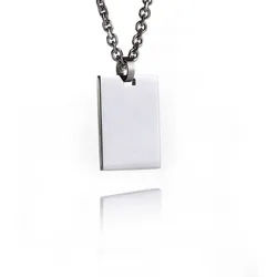 Karisma Kette mit Anhänger Karisma Edelstahl Anhänger Dog Tag Männerschmuck Unisex Hochglänzend, mit Kette 50cm