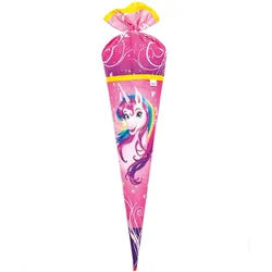 Roth Schultüte Roth Motiv-Schultüte Stoffwunder Einhornportrait, 70cm, rund