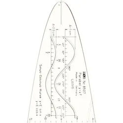 M R Zeichenschablone M + R 172182 Parabelschablone transparent