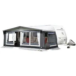 dwt Vorzelt Polo 240 inkl. 25 x 1 mm Gestänge ST, Gr. 10 (821-850 cm) grau 420 cm x 240 cm