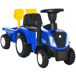 Homcom Kinder Rutschauto, Blau/Gelb, PP+ Metall , Kunststoff , 29x44x91 cm , Outdoor Spielzeug, Kinderfahrzeuge