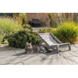TRIXIE Outdoor Strandstuhl für Katzen, grau
