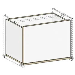 Türeinsatz für Regal M6, B 49 cm Gentner-Design weiß, Designer Matthias Gentner, 35.5x49x39 cm