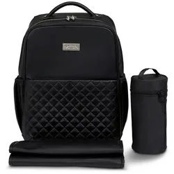 Moon Wickelrucksack , Schwarz , Textil , 33x38x12 cm , Baby on Tour, Kinderwagen, Wickeltaschen & Wickelrucksäcke