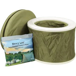 Bivvy Loo tragbare Campingtoilette mit Tragetasche Green