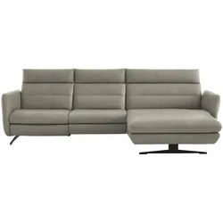 Dieter Knoll Ecksofa , Hellgrau , Leder , Echtleder , Nappaleder , Ottomane rechts, L-Form , 300x157 cm , Typenauswahl, Lederauswahl, Stoffauswahl, seitenverkehrt erhältlich, Hocker erhältlich, individuell planbar, Armteil links, Armteil rechts , Wohnzimmer, Sofas & Couches, Wohnlandschaften, Ecksofas