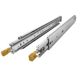 SO-TECH® Auszug Schwerlastauszug 200 kg mit Lock-in/out Einrastfunktion (2 St), gelber Hebel, KV2-200-H76-L800-LC 812,8 mm gelb|grau