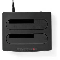 Nedis HDDUDB3210BK Soundkarte, USB 3.2 Gen1, Offline-Klon, zwei Laufwerke gleichzeitig nutzen schwarz