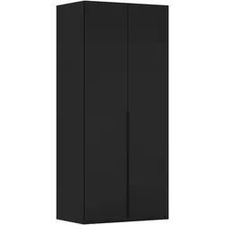 LeGer Home by Lena Gercke Kleiderschrank Schrank Garderobe Ankleide Schlafzimmer Flur SERINA Eyecatcher (3 verschiedene Ausstattungen BASIC/CLASSIC/PREMIUM (inkl. SOFT-CLOSE) in 6 Breiten (101 - 401 cm) mit Front Glas oder Dekor MADE IN GERMANY schwarz 101 cm x 223 cm x 61 cm