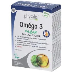 Physalis Omega 3 Vegan – 30 Kapseln mit DHA & EPA aus Algenöl