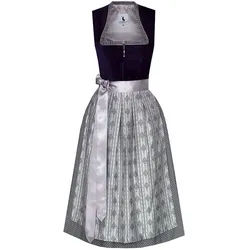 Alpenmärchen Dirndl Langes Dirndl Adele in schwarz - ALM1026 gelb 38
