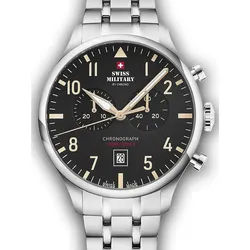 Swiss Military by Chrono Quarzuhr Swiss Military SM34098.04 Vintage Chronograph Herrenuhr 43mm 10ATM Swiss Military SM34098.04 Vintage Chronograph Herrenuhr 43mm 10ATM