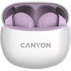 CANYON In-Ear Kopfhörer TWS-5, Purple Bluetooth 5.3, Berührungssteuerung, Ladeeingang: USB-C