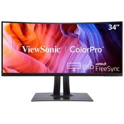 ViewSonic ColorPro VP3481a - LED-Monitor mit KVM-Switch - gebogen - 1 Anschlüsse - 86.4 cm (34") - 3440 x 1440 WQHD+ @ 100 Hz