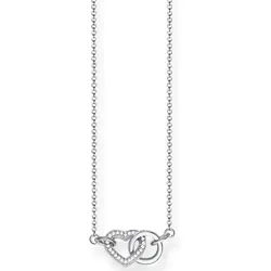 THOMAS SABO Kette mit Anhänger TOGETHER Herz Klein, mit Zirkonia (synth) silberfarben