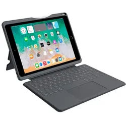 DEQSTER Tablet-Tastatur »Smart Rugged Touch PLUS Keyboard« schwarz Apple iPad 7. Gen (20 schwarz, 26x20.5x2.5 cm