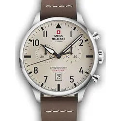 Swiss Military by Chrono Quarzuhr Swiss Military SM34098.09 Vintage Chronograph Herrenuhr 43mm 10ATM Swiss Military SM34098.09 Vintage Chronograph Herrenuhr 43mm 10ATM