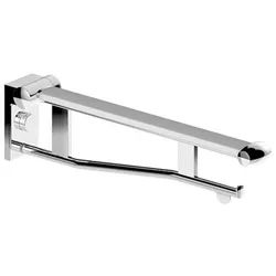KEUCO PLAN Care Stützklappgriff abnehmbar, 700mm, klappbar, 34903173751, Farbe: Aluminium silber-eloxiert/weiß