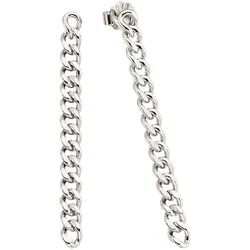 Paar Ohrstecker "Schmuck Geschenk Silber 925 Ohrstecker Panzerkettengliederung", silber (silberfarben), ANISTON JEWELRY & WATCHES, Ohrringe, Damen, Silber 925 (Sterlingsilber)