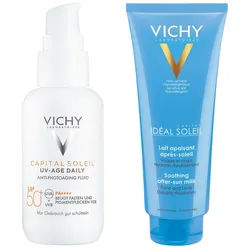 Vichy Uv-age Daily Lsf 50+ Sonnenfluid + Capital Soleil Milch