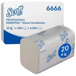 Scott Papierhandtücher »Essential« 2-lagig weiß 20x 200 Tücher weiß, 22.5 cm