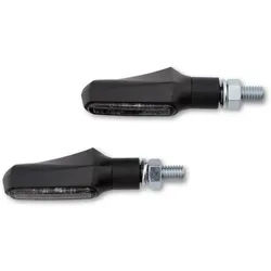 HIGHSIDER Smart Shorty-Fin LED Blinker Körper Schwarz / Linse getönt (Paar), vorne & hinten, schwarz