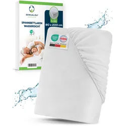 Sensalou Spannbettlaken wasserdicht 80 x 200 cm Inkontinenz Spannbetttuch 1 St
