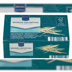 METRO PROFESSIONAL Zahnstocher, Holz, bioabbaubar, 6.5 cm, 1000 Stück