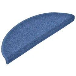 vidaXL Stufenmatte 15 Stk. Treppenmatten Blau 65 x 24 x 4 cm, Rechteckig, Höhe: 40 mm blau