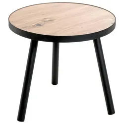 Xxxl Beistelltisch , Schwarz, Eichefarben , Metall, Holzwerkstoff , rund , Rundrohr , 40x36x40 cm , gastro- und objekttauglich, einfacher Aufbau , Wohnzimmer, Wohnzimmertische, Beistelltische, Beistelltische Metall