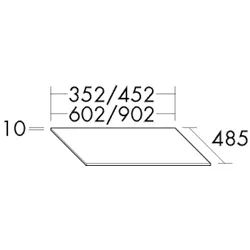 Burgbad Ablageplatte Sys30 PG4 Sana 10x352x485 Weiß Hochglanz, APEG035F3359 APEG035F3359