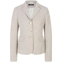 Le blazer en jersey à motif chevrons Fadenmeister Berlin beige