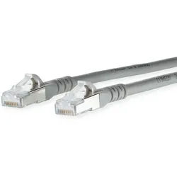 METZ CONNECT Patchkabel Cat.6A AWG 26, LSOH, grau, 15 m