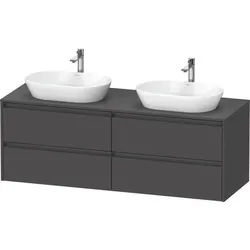 Duravit Ketho.2 Konsolenwaschtischunterbau wandhängend Graphit Matt 1600x550x568 mm - K24899B4949000 K24899B49490000