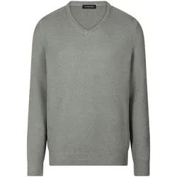 Le pull col V 100% coton Louis Sayn vert
