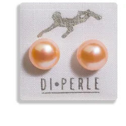 Adelia ́s Paar Ohrstecker Damen Perlenschmuck 925 Silber Süsswasser Perlen Ohrstecker, Damen Perlenschmuck beige