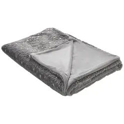 Beliani Decke Grau Alazeya 150/200 cm , Textil , 150x200 cm , Heimtextilien, Wohntextilien, Decken