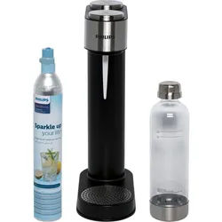 Philips Wasseraufbereiter Wassersprudler GoZero ADD4902BK Mattschwarz weiß