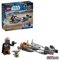 LEGO Star Wars 75436 Der Mandalorianer und Grogu auf ihrem Speeder Bike 75436