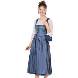 Spieth & Wensky Dirndl lang 2tlg. - FATIMA - mittelblau blau 52