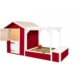 Weka Kinderspielplatz 818, rot/weiss-schwedenrot