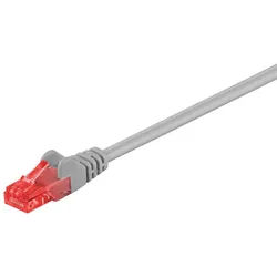 Goobay 140x Goobay 93671 CAT 6 Patchkabel, U/UTP, grau, 2 m - Kupferleiter Netzwerkkabel