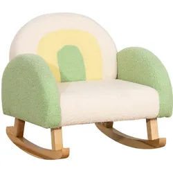 Homcom Kindersofa, Grün, Lammfellimitat , Holz , 45x44x50 cm , Babymöbel & Kindermöbel, Babyzimmer, Kindersessel & Kindertische