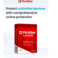 Lenovo McAfee LiveSafe 36 mois Protection et VPN sécurisé pour un nombre illimité d'appareils