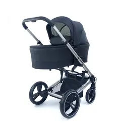 Pixini Kombi-Kinderwagen Pixini Kinderwagen Keoni schwarz|silberfarben