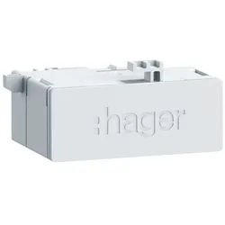 Hager ZZ45WAN2PP RJ45-Buchse in Patch/Patch Ausführung 180° für WAN-Anwendung, IP20, CAT 6A